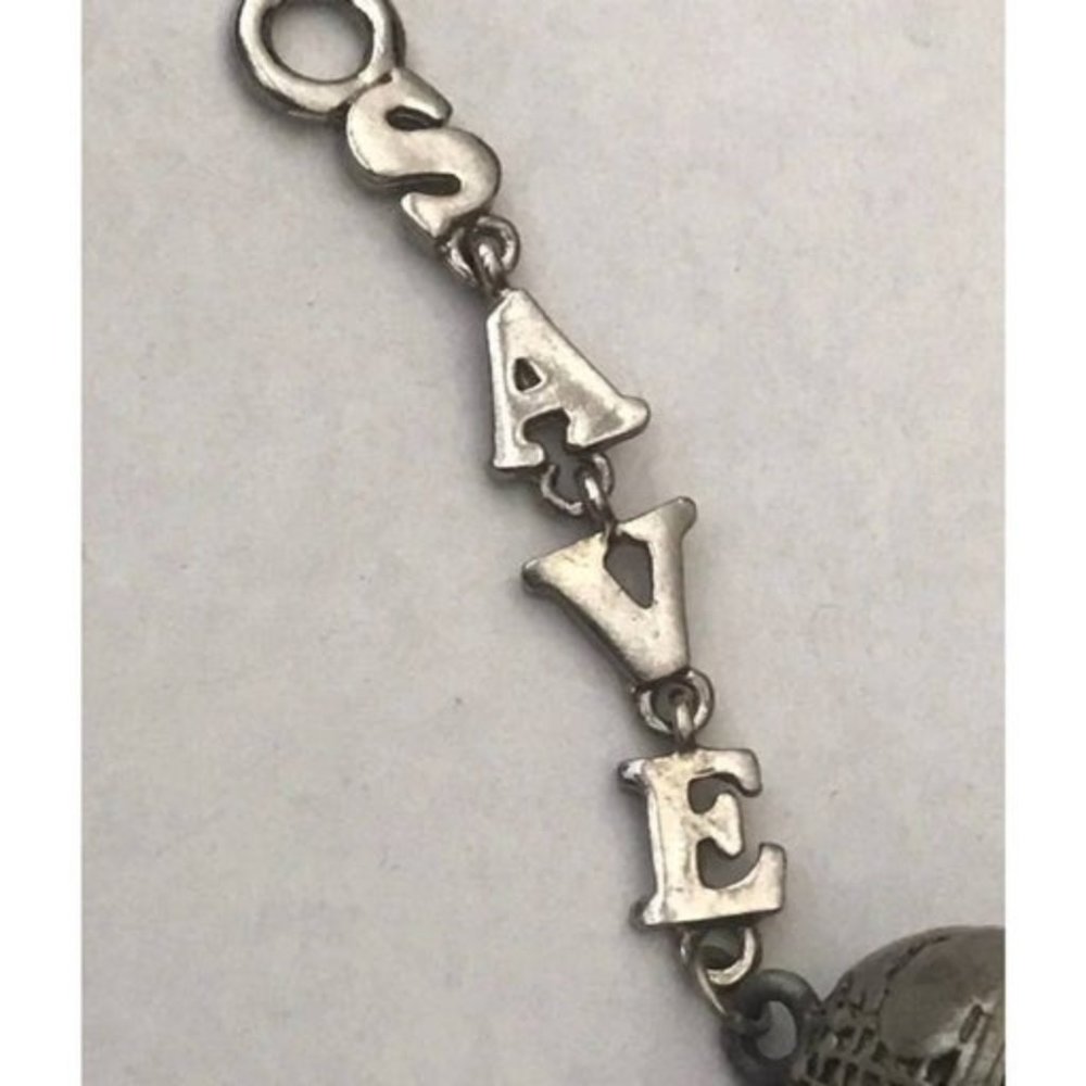 "Save Earth" VTG Key Chain Authentic Original Vintage Style